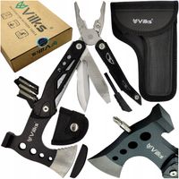 MULTITOOL Toporek Nóż Młotek Kombinerki BITY 16w1 SURVIVAL KRZESIWO GWIZDEK