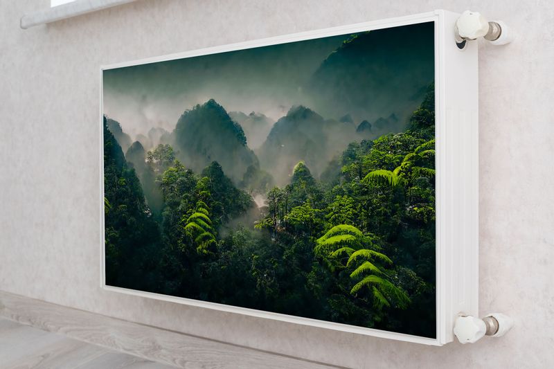 Osłona MAGNETYCZNA Grzejnika Egzotyczny Las Pejzaż Mgła 100cm x 60cm zdjęcie 4