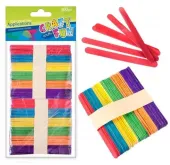 Drewniane Patyczki Dekoracyjne, Kolorowe, 100 Sztuk