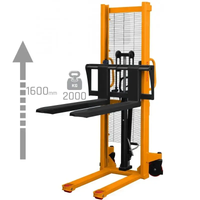 WÓZEK PALETOWY MASZTOWY REGULOWANE WIDŁY CORMAK WRHS2016 2000KG 1600MM