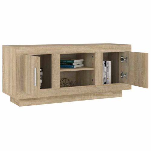 Szafka pod TV, dąb sonoma, 102x35x45 cm materiał drewnopochodny na Arena.pl