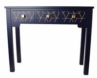 Konsola z trzema szufladami granatowa