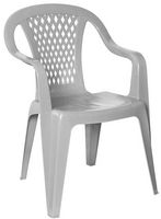 MOCNY SZARY ZESTAW 6+1 DUŻY STÓŁ KRZESŁA PLASTIK