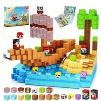 KLOCKI MAGNETYCZNE SZEŚCIANY DLA DZIECI 100 KLOCKÓW MODUŁY EDUKACYJNE STEM