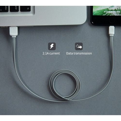 KABEL PŁASKI ROCK TYPE-C 100CM 2A MOCNY SZYBKI na Arena.pl