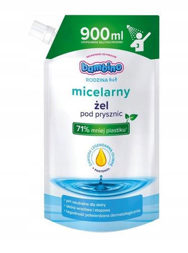 Bambino Rodzina Żel pod Prysznic Micelarny Refill 900ml Zapas x3 na Arena.pl
