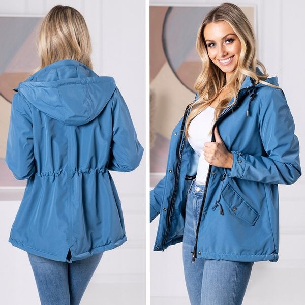 TALIOWANA WIOSENNA Kurtka PARKA z Kapturem 3 KOLORY Przejściowa XL zdjęcie 12