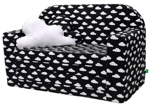 LULANDO Sofa Classic, Chmurki Białe na Czarnym Tle na Arena.pl