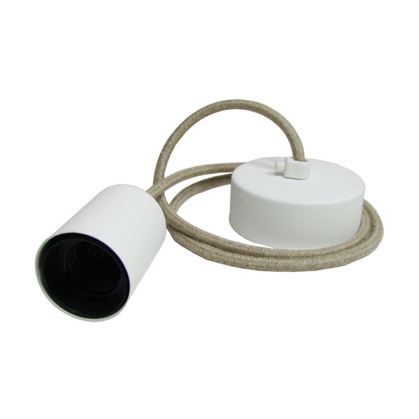 LAMPA WISZĄCA ZWIS POJEDYNCZY Z METALOWĄ OPRAWKĄ BIAŁA zdjęcie 6