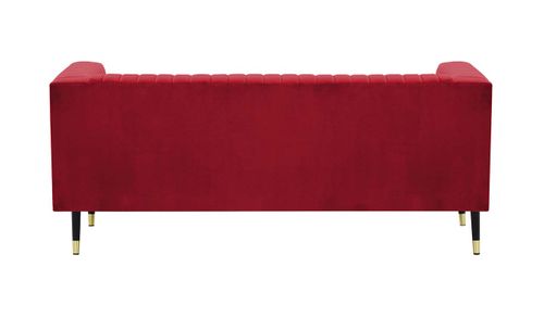 Sofa dwuosobowa Slender - czerwony - Velluto 7 na Arena.pl