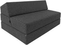 FOTEL 120x190x15 KANAPA PUFA MATERAC rozkładany SOFA Tkanina grafit
