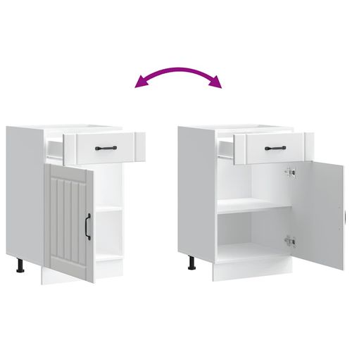 Szafka kuchenna dolna „Lucca” z białego drewna klejonego na Arena.pl