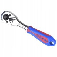 GRZECHOTKA 1/4'' Z PRZYCISKIEM 140MM 45 ZĘBÓW 2766-55G KING TONY
