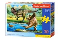 puzzle 70 el.tyrannosaurus vs triceratops  castorland b-070084