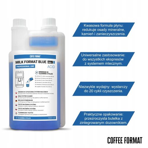 COFFEE FORMAT MILK FORMAT BLUE PRO Płyn czyszczący do spieniacza mleka 1l na Arena.pl