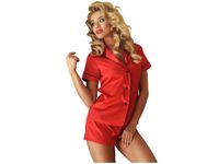 BIELIZNA DAMSKA KOMPLET DWUCZĘŚCIOWY CZERWONY XXL