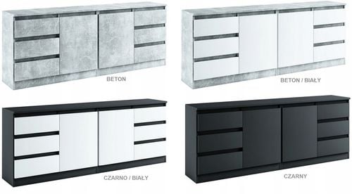 028055 KOMODA / ZESTAW 2d6s/200cm - CZARNY / WOTAN / WOTAN # KOLORY na Arena.pl