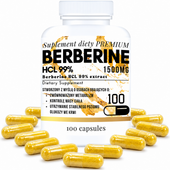 BERBERYNA 1500 HCL 99% SILNY EFEKT ZDROWE ODCHUDZANIE GLUKOZA INSULINA 100