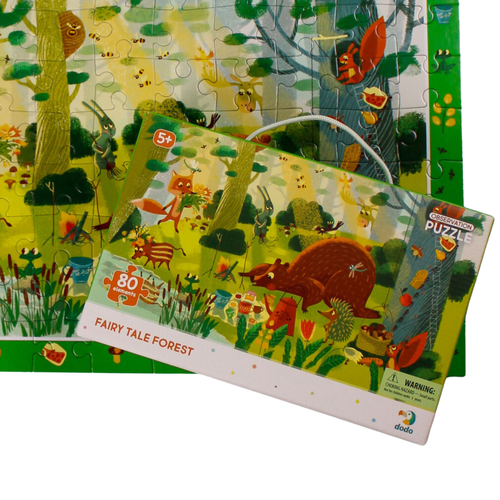 PUZZLE OBSERWACYJNE MAGICZNY LAS 80 ELEMENTÓW KOLOROWA UKŁADANKA DLA DZIECI na Arena.pl
