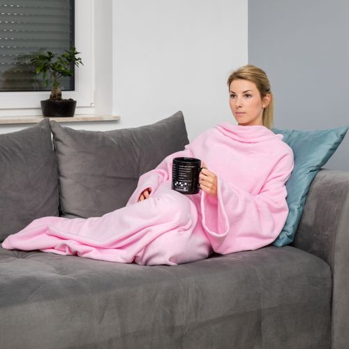 Kocyko-szlafrok - Jasny róż na Arena.pl