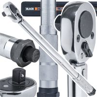 KLUCZ DYNAMOMETRYCZNY 1/2" 460mm 28-210 Nm Z BLOKADĄ DŁUGI DO KÓŁ Black