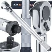 KLUCZ DYNAMOMETRYCZNY 1/2" 460mm 28-210 Nm Z BLOKADĄ DŁUGI DO KÓŁ Black