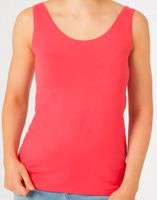 Top damski na ramiączkach ELASTYCZNY t-shirt różowy GŁADKI bawełna M