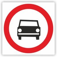 ZNAK B-3 ZAKAZ WJAZDU POJAZDÓW SILNIKOWYCH 40cm tablica informacyjna