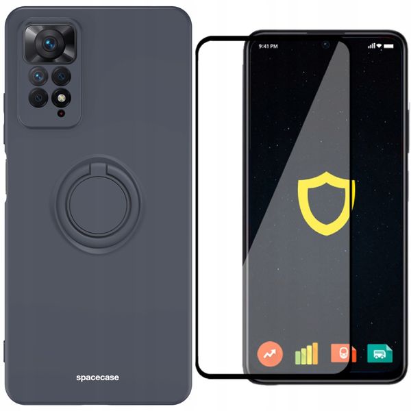 ETUI SILIKONOWE SPACECASE RING CASE DO REDMI NOTE 11 PRO 4G + SZKŁO zdjęcie 1