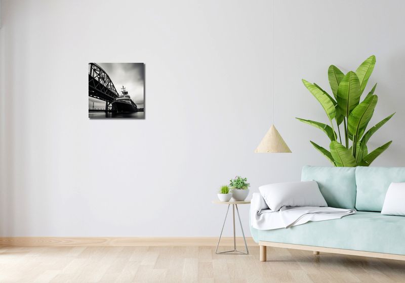 Obraz 40x40cm Statek przy Moście zdjęcie 2