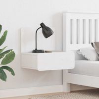 Stolik nocny 2 pcs Biały 44 x 32,5 x 40 cm Lite drewno sosnowe