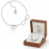 Bransoletka NIESKOŃCZONOŚĆ grawer serce DLA NIEJ