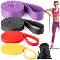 Zestaw do ćwiczeń 4 gumy oporowe FITNESS power band crossfit