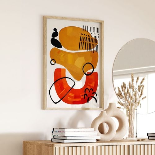 Plakat plakaty boho geometria 21x29,7 cm A4 na Arena.pl