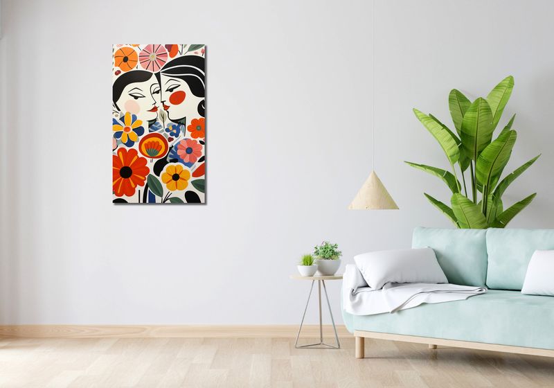 Obraz 50x90cm Kwiatowy Romans zdjęcie 2