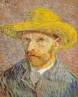 Autoportret w Kapeluszu Słomkowym, Vincent van Gogh - plakat 61x91,5 cm