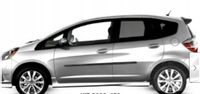 Honda Jazz - Listwy CZARNE Boczne Drzwi
