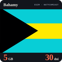 Karta eSIM Internet Bahamy 5 GB na 30 dni - bez rejestracji