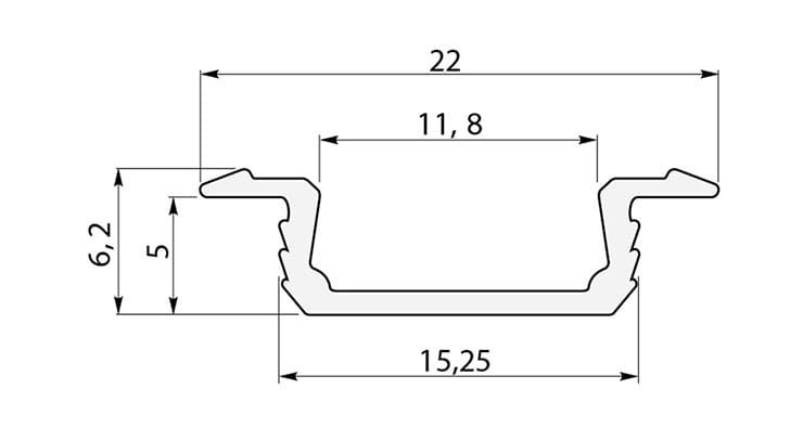 Profil z kołnierzem LED GLAX 3m zdjęcie 2