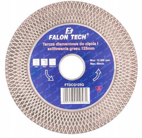 TARCZA DIAMENTOWA DO CIĘCIA SZLIFOWANIA GRESU PŁYTEK GLAZURY 125mm na Arena.pl