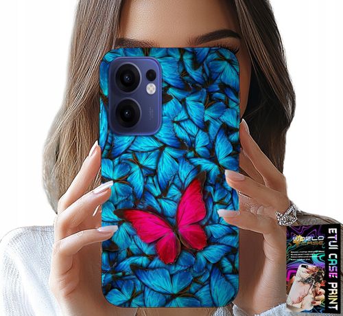 ETUI DO OPPO FIND X5 LITE - NIEBIESKIE MOTYLKI, MOTYL, KOBIECE WZORY na Arena.pl