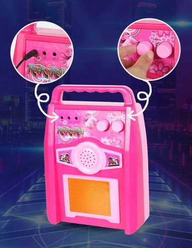 GITARA ELEKTRYCZNA DUŻA DLA DZIECI Z MIKROFONEM WZMACNIACZ STATYW RÓŻOWA na Arena.pl