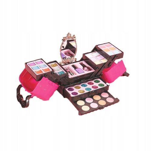 ZESTAW KOSMETYKÓW DO MAKIJAŻU I PAZNOKCI KUFEREK MAKE UP PREZENT DLA DZIECI na Arena.pl