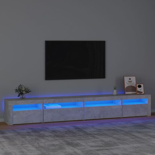 Szafka pod TV z oświetleniem LED, szarość betonu, 270x35x40 cm na Arena.pl