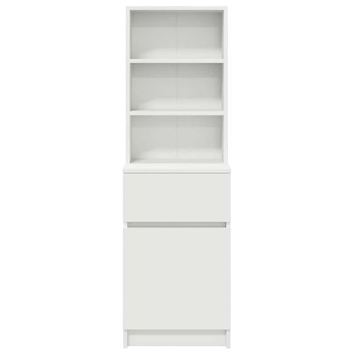 Szafka nocna Biała 39x35x125 cm Drewno klejone na Arena.pl