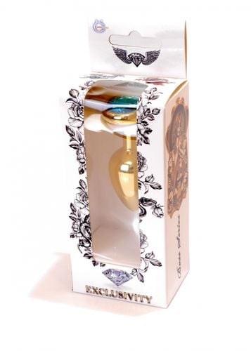 plug jewellery gold  heart plug  light blue na Arena.pl