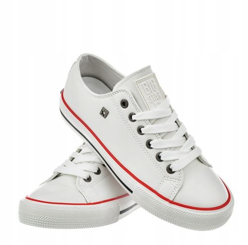 Buty Big Star OO274873 Damskie Białe Skórzane Klasyczne Sneakersy Trampki na Arena.pl