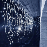 SOPLE 200 LED KURTYNA LAMPKI ZEWNĘTRZNE Białe Zimne 8m Girlanda MDL-6623