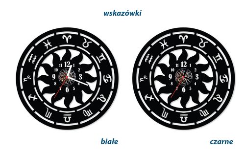 Zegar ścienny z płyty winylowej Znaki Zodiaku 36.5 na Arena.pl