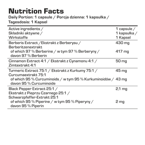 7Nutrition - Berberine HCL PLUS - 100 vege kaps. na Arena.pl